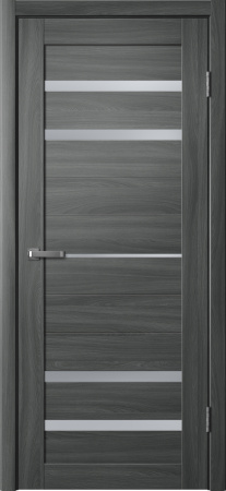 Межкомнатная дверь FlyDoors B3 ДО  Ясень графит/ Черный лакобель  900х2000