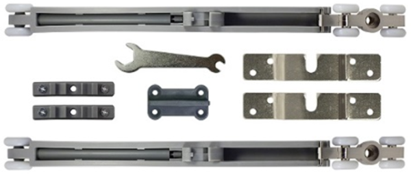 Ролики для раздвижных дверей с доводчиком Pallini PAL-HС04-2  SC Хром матовый