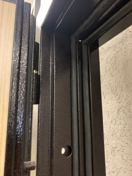 Входная дверь с терморазрывом Страж 3К Тепло Антик медь/ Меландж светлый 860х2050 Левое