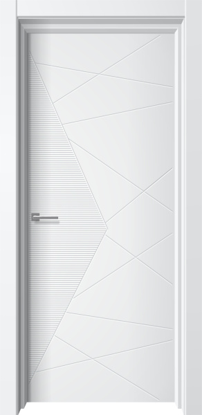 Межкомнатная дверь FlyDoors COSMO 7 Эмалит Белый 600х2000