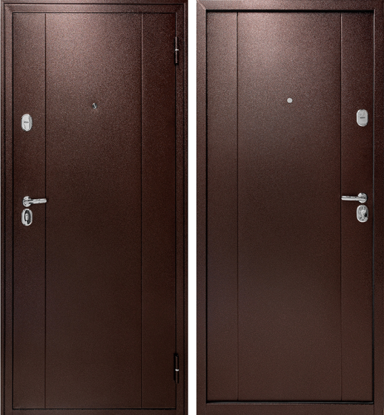 Входная дверь Форпост 74 метал Антик медь 860х2050 Левое