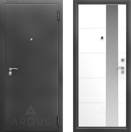 Входная дверь Argus Гранд Доминго  Антик серебро/ Белый 870х2050 Левое