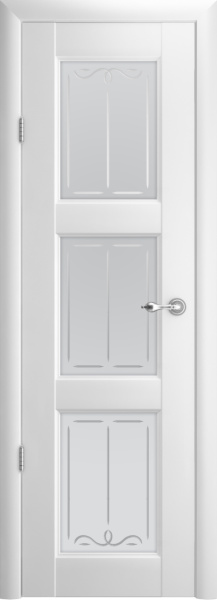 Межкомнатная дверь Albero Эрмитаж-3 ДО Белый/ Мателюкс рис."Галерея" 600х2000