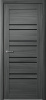 Межкомнатная дверь FlyDoors 282 ДО Ясень графит/ Черный лакобель 800х2000