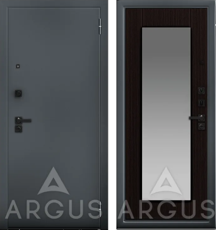 Входная дверь Argus ДА 66 Милли Black Style Букле графит/ Венге тисненный 870х2050 Левое