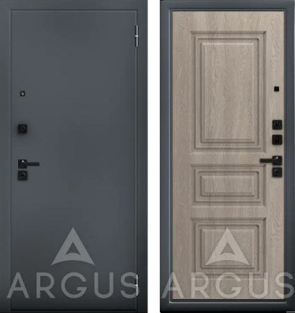 Входная дверь Argus ДА 84 Скиф Букле графит/ Филадельфия грей 870х2060 Левое