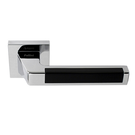 Дверная ручка Pallini Лиссабон PAL-Z05-S PC/MatBlack Хром полированный/Черный