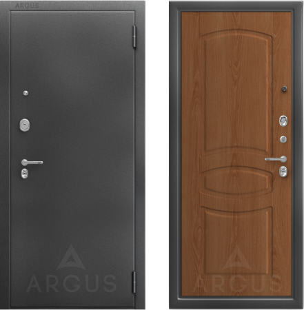 Входная дверь Argus ДА 64 Монако  Антик серебро/ Миланский орех 970х2050 Левое