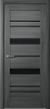 Межкомнатная дверь FlyDoors 283 ДО Ясень графит/ Черный лакобель 900х2000