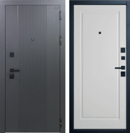 Входная дверь VFD Balance Twin Glanta Sharkskin/ Emalex Steel 860х2050 Правое
