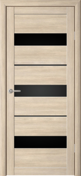 Межкомнатная дверь Albero Прага ДО Лиственница мокко/ Черный лакобель 600х2000
