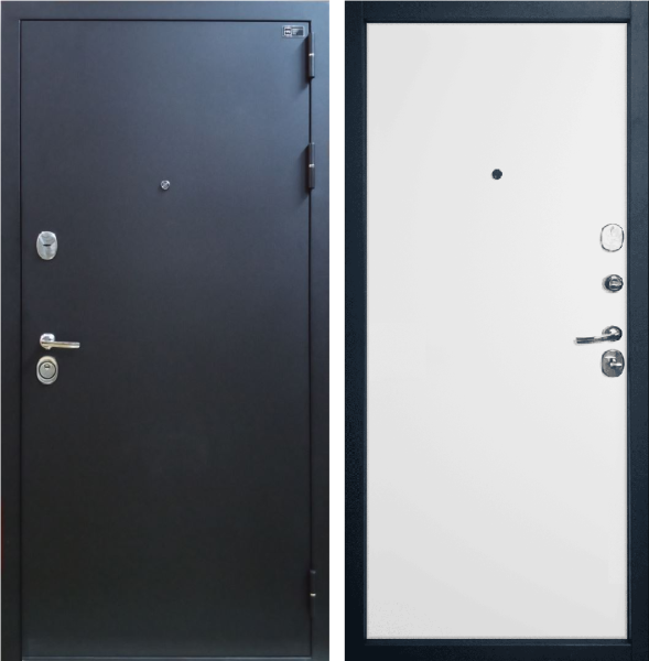 Входная дверь VFD Expert Pro 3K Niuta Букле черный/ Emalex Ice 860х2050 Левое