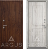 Входная дверь с терморазрывом Argus Тепло Оливер Дуб темный/ Рустик серый 970х2050 Правое