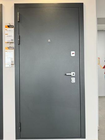 Входная дверь Страж 3К Люкс 4 Графит/ Бетон серый 860х2050 Левое