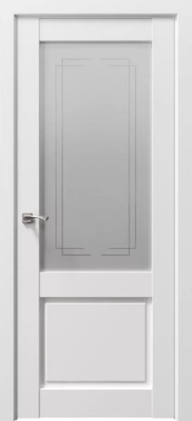 Межкомнатная дверь Uberture Сицилия 90001 ДО  Снежная королева/ Сатинат матовое  600х2000