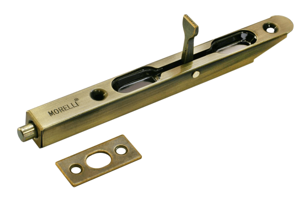 Шпингалет торцевой Morelli OL160  AB Бронза античная