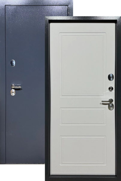 Входная дверь с терморазрывом Выбор Термо Тепло Кардинал 3К  Графит RAL 7024/ Белый 860х2050 Левое