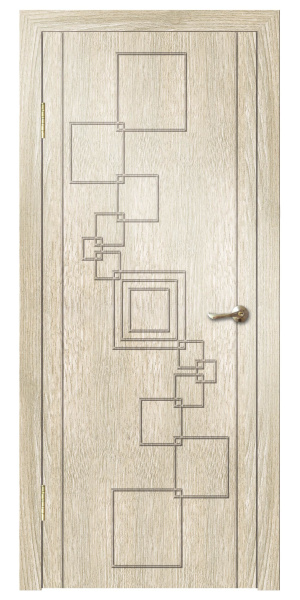 Межкомнатная дверь Дверная линия Квадро ДГ Итальянский орех 600х2000