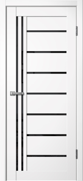 Межкомнатная дверь FlyDoors 273 Эмалит Белый/ Черный лакобель 900х2000