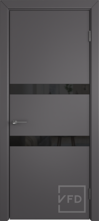 Межкомнатная дверь VFD Niuta ДО Graphite/ Black Gloss 800х2000