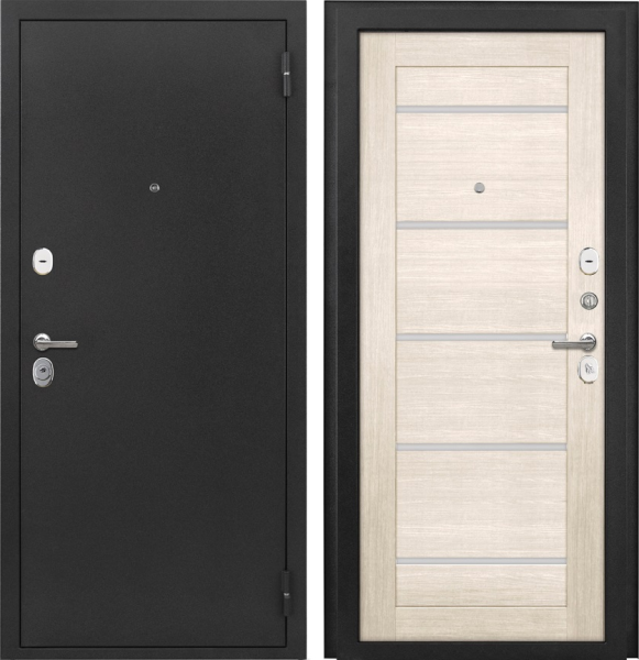 Входная дверь Страж 2К Модерн Антик серебро/ Лиственница беленая 960х2050 Левое