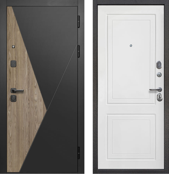 Входная дверь URBAN Турин Черный/ Белый 860х2050 Левое