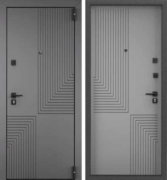 Входная дверь Галеон 1 Веллюто оскуро/ Веллюто ферро 860х2050 Левое