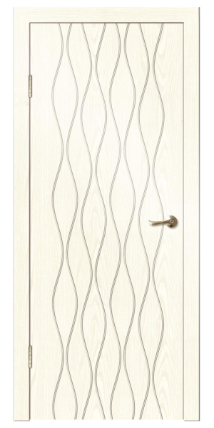 Межкомнатная дверь Дверная линия Волна ДГ Итальянский орех 600х2000