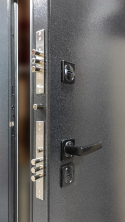 Входная дверь с терморазрывом Argus Тепло Букле черный Ивен