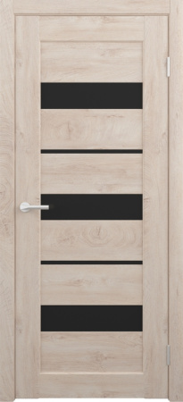 Межкомнатная дверь Albero Бостон ДО Дуб золотистый/ Черный лакобель 900х2000