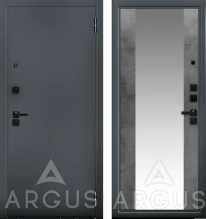Входная дверь Argus ДА 86 Вояж Букле графит/ Бетон темный 970х2060 Левое
