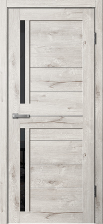 Межкомнатная дверь FlyDoors 202 ДО Дуб арктик/ Черный лакобель 700х2000