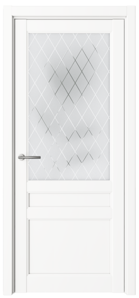 Межкомнатная дверь Albero Олимпия ДО Белый/ Мателюкс рис."Рубин" 600х2000