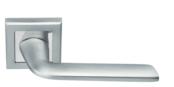 Дверная ручка Rucetti RAP 25-S  SC/CP Хром матовый/Хром палированный