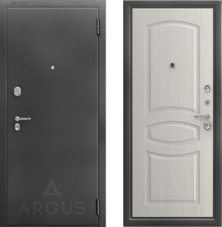 Входная дверь Argus ДА 61 Монако  Антик серебро/ Ясень белый 970х2050 Левое