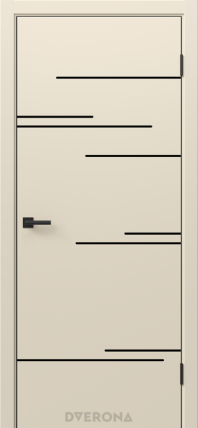 Межкомнатная дверь DVERONA Виста 8.2 ПЭТ Орхидея/ ABS черная 600х2000