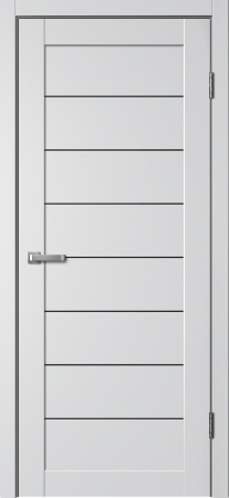 Межкомнатная дверь FlyDoors 242 Эмалит Серебристый/ Черный лакобель 900х2000