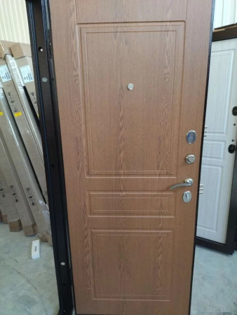 Входная дверь Промет Титан Медный антик/ Лесной орех 860х2050 Левое