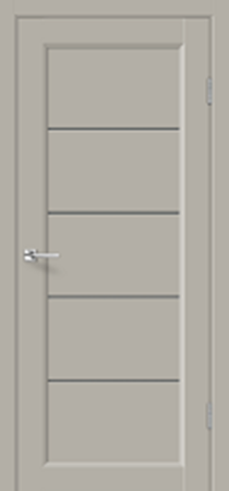 Межкомнатная дверь VellDoris STYLE 1 ДО EMALUX Бежевый агат/ Мателюкс графит 600х2000