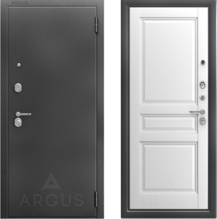 Входная дверь Argus ДА 97 Каролина  Антик серебро/ Белый 870х2060 Левое