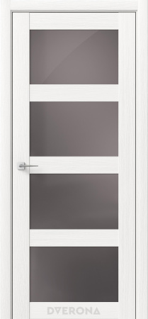 Межкомнатная дверь DVERONA Кватро Дуб белый/ Сатин графит 900х2000