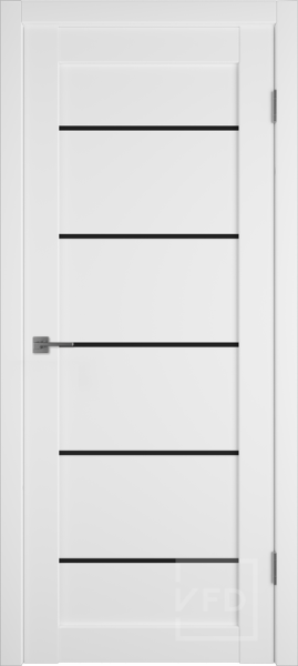 Межкомнатная дверь VFD E27 ДО Emalex Ice/ Black Gloss 900х2000