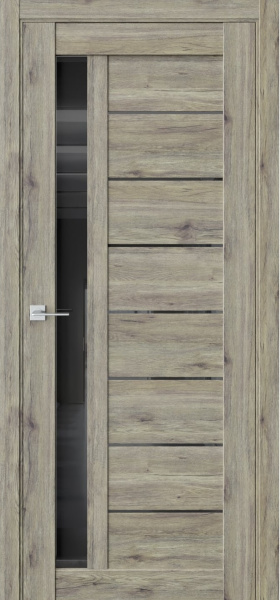 Межкомнатная дверь WestStyle RE 37 ДО Дуб эссе/ Черный лакобель 600х2000