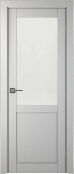 Межкомнатная дверь Synergy Плаза ДО Серый матовый/ Сатин 900х2000