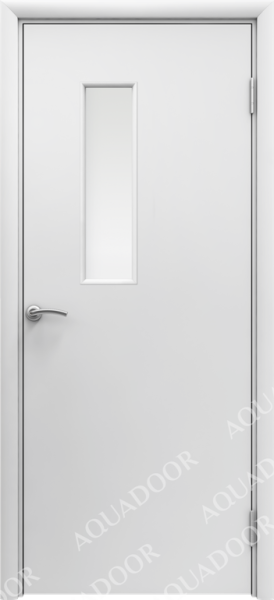 Влагостойкая дверь AquaDoor гладкая ДО модель 3 Белый/ Армированное 600х2000