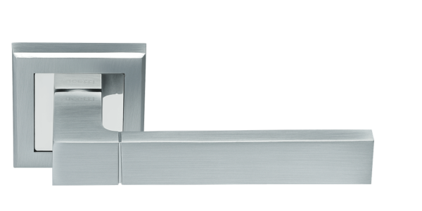 Дверная ручка Rucetti RAP 16-S  SC/CP Хром матовый/Хром палированный