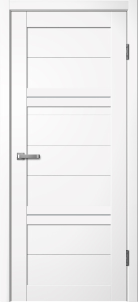 Межкомнатная дверь FlyDoors 301 Эмалит Белый/ Белый лакобель 600х2000