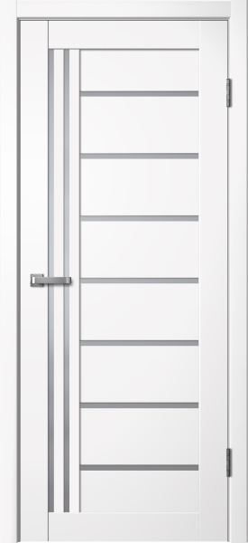 Межкомнатная дверь FlyDoors 273 Эмалит Белый/ Белый лакобель 600х2000