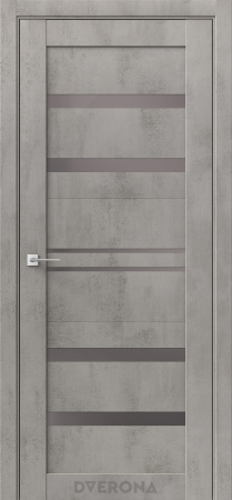 Межкомнатная дверь DVERONA Ритмик 6 Бетон серый/ Сатин графит 800х2000