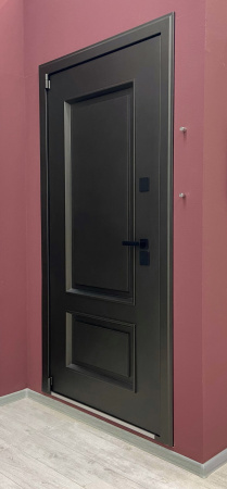 Входная дверь с терморазрывом AGAT Сургут Муар коричневый с блестками/ Белый 960х2050 Правое